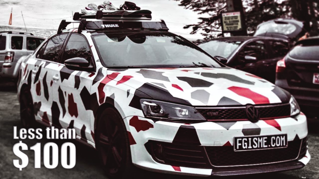 Camo vinyl wrap your car for $100